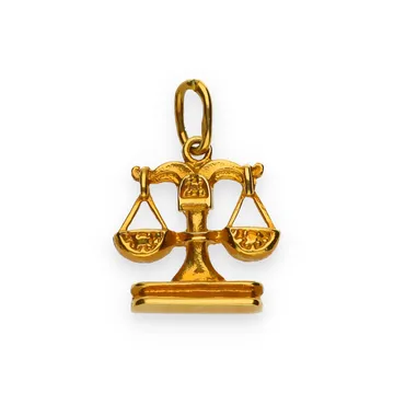 Złota zawieszka zodiak - waga