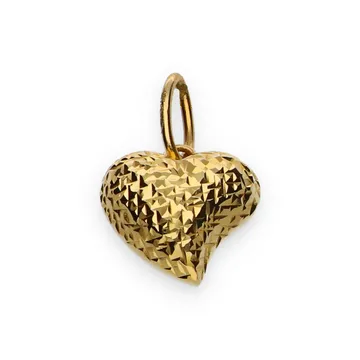 Złota zawieszka serce